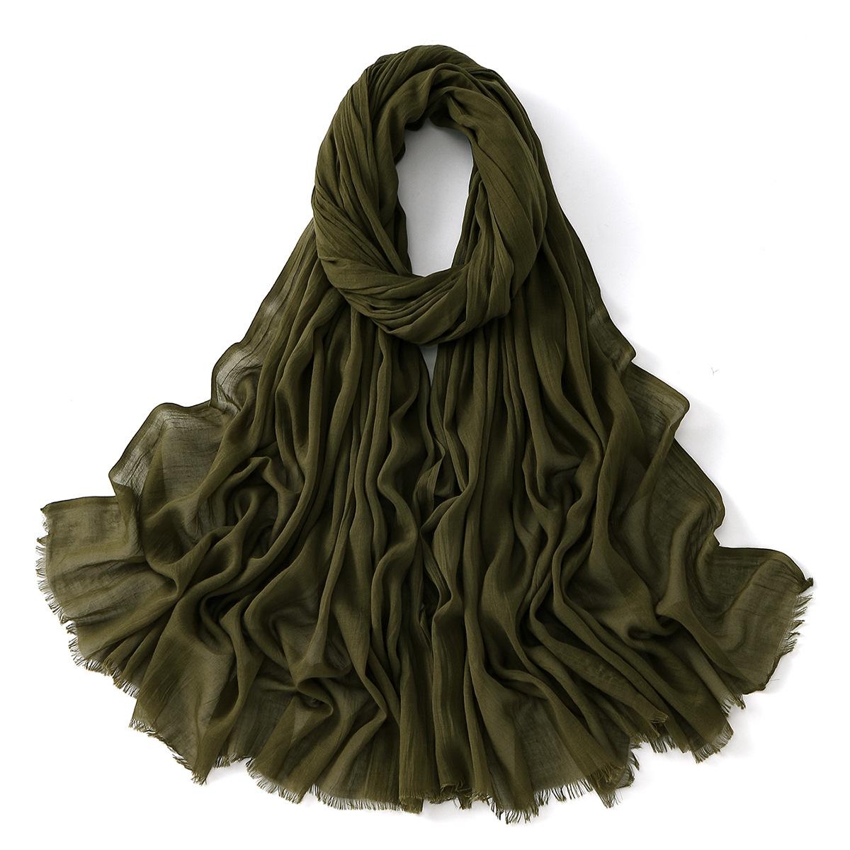 

Resistant Fabric Easy To Carry Non-Slip Full Coverage Formal Muslim Hijab For Women Elegant Headscarf Full Coverage Event 180X95cm