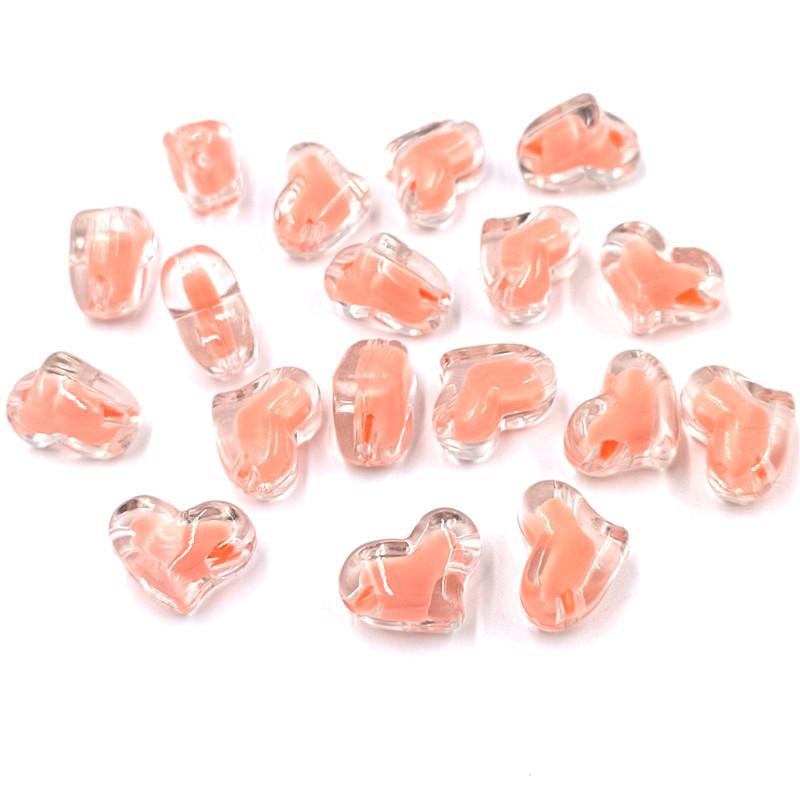 Creative Acrylic Pumpkin/Peach Heart Beads Clear/Matte 10Pcs Corespun DIY Handmade Materials Pendants for Jewelry Making