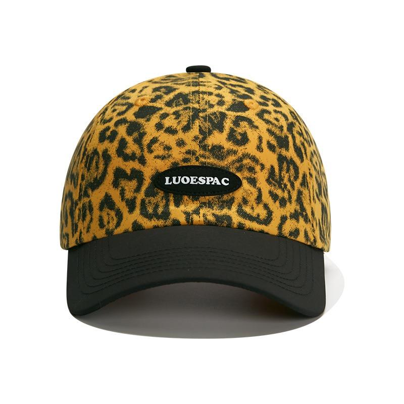 Hat summer quick-drying function leopard print cap men's and women's color matching street slightly curved flat-brimmed casual baseball cap