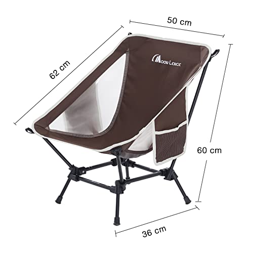 MOON LENCE Outdoor-Stuhl, niedriger Stuhl, 2-Wege, stabiler, Campingstuhl, Bodenstuhl, leicht, faltbar, kompakt, perfekt für Wandern, Angeln und