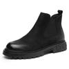 Fashion Men Luxury Fashion Chelsea Boots Black Trendy Original Leather Shoes Cowboy Spring Autumn Boot Handsome Platform Ankle Botas Man