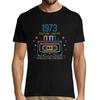 Men's T-shirt - Limited Edition 1973 - Retro Cassette Design - Short Sleeves - Round Neck
