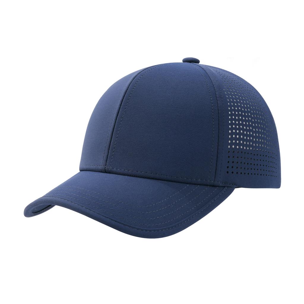 BOTVELA Men Structured Side Laser Cut Vented Performance Baseball Cap Adjustable 6 Panel Hat for Outdoor Activities
