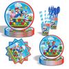 Mario Theme Disposable Paper Cups & Plates Set for Birthday Parties