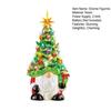 Lighted Christmas Gnome Tree 6" Resin Faceless Old Man Christmas Tree with Multicolored Lights