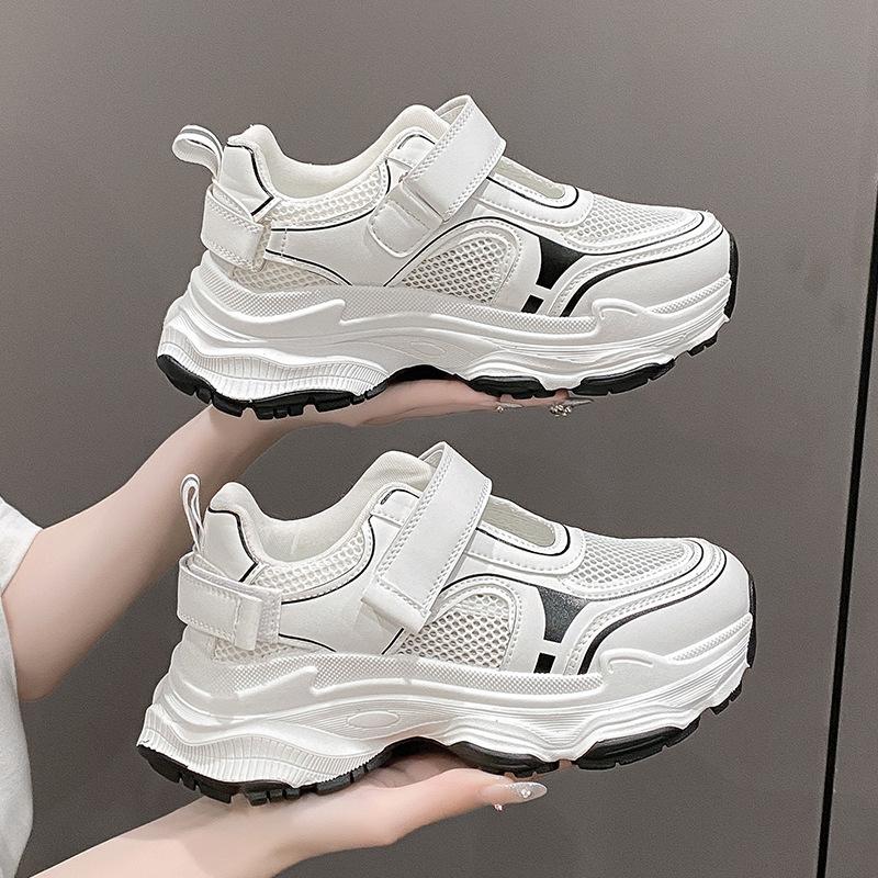 

Platform dad shoes sandals women s 2025 summer hollow retro mesh breathable new versatile ins casual sports shoes 35