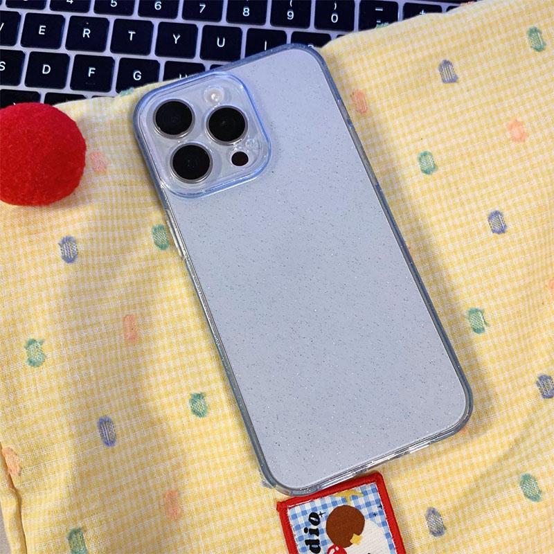 Soft Glitter Transparent Phone Case For iPhone 11 12 13 14 15 16 Pro Max Plus Shockproof Silicone Clear Bumper Cover