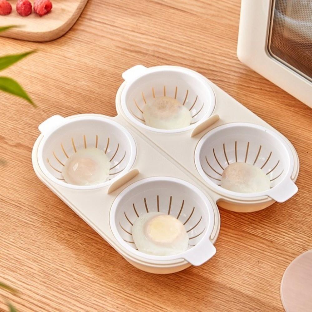 with Lid Microwave Egg Poacher Non-stick Egg Maker Food Grade Pans Egg Poacher  Breakfast