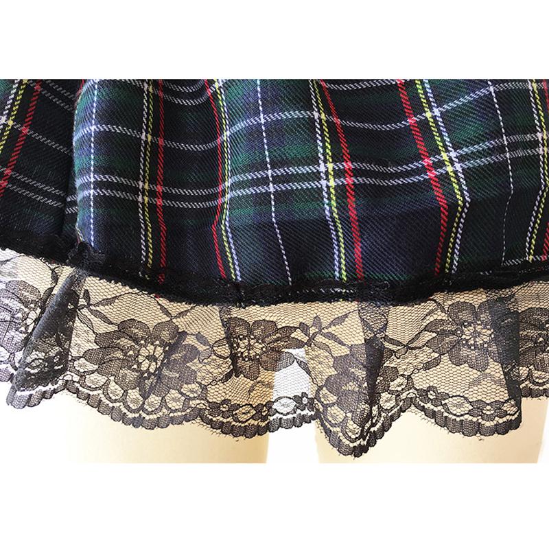 Buy 3XL-5XL Size Lingerie Hot Dress Schoolgirl Cosplay Maid Plaid ...