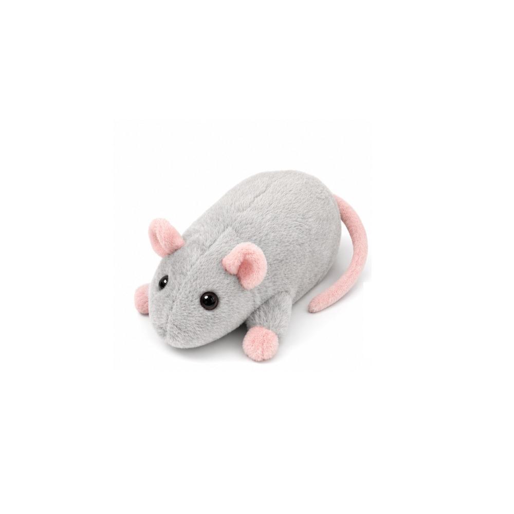 Zipper Closure Plush Pencil Case Plush Animal Pen Pouch Mouse Pencil Case  School Office Supplies Grey