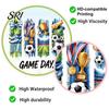 Reusable Soccer Decal Window Cling Game Day Theme Removable Transparent Sticker Ball Static Glass for Football Event Party Supplies Adhesive-free