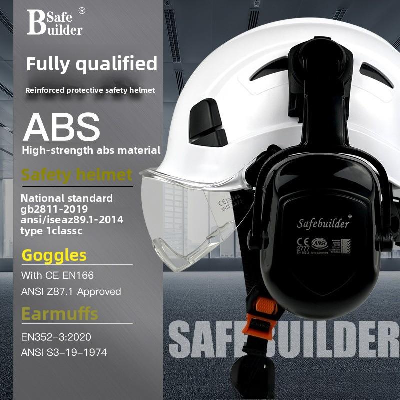 Eye Protection and Anti-smashing Construction Site Helmets Noise Reduction Earmuffs Construction Protective Headgear