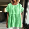 Women's Color Spring/Summer Color Round Neck Short Sleeved Women's Top T-shirt