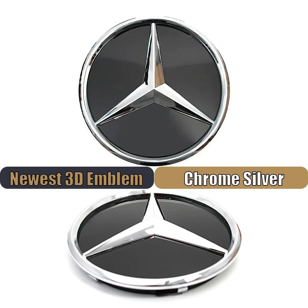 1pcs Front Grill Emblem Tar Logo For Mercedes Benz A B W117 W176 C E S R SL ML GL GLA GLK-Class Mirror Illuminated Star Emblem BD1