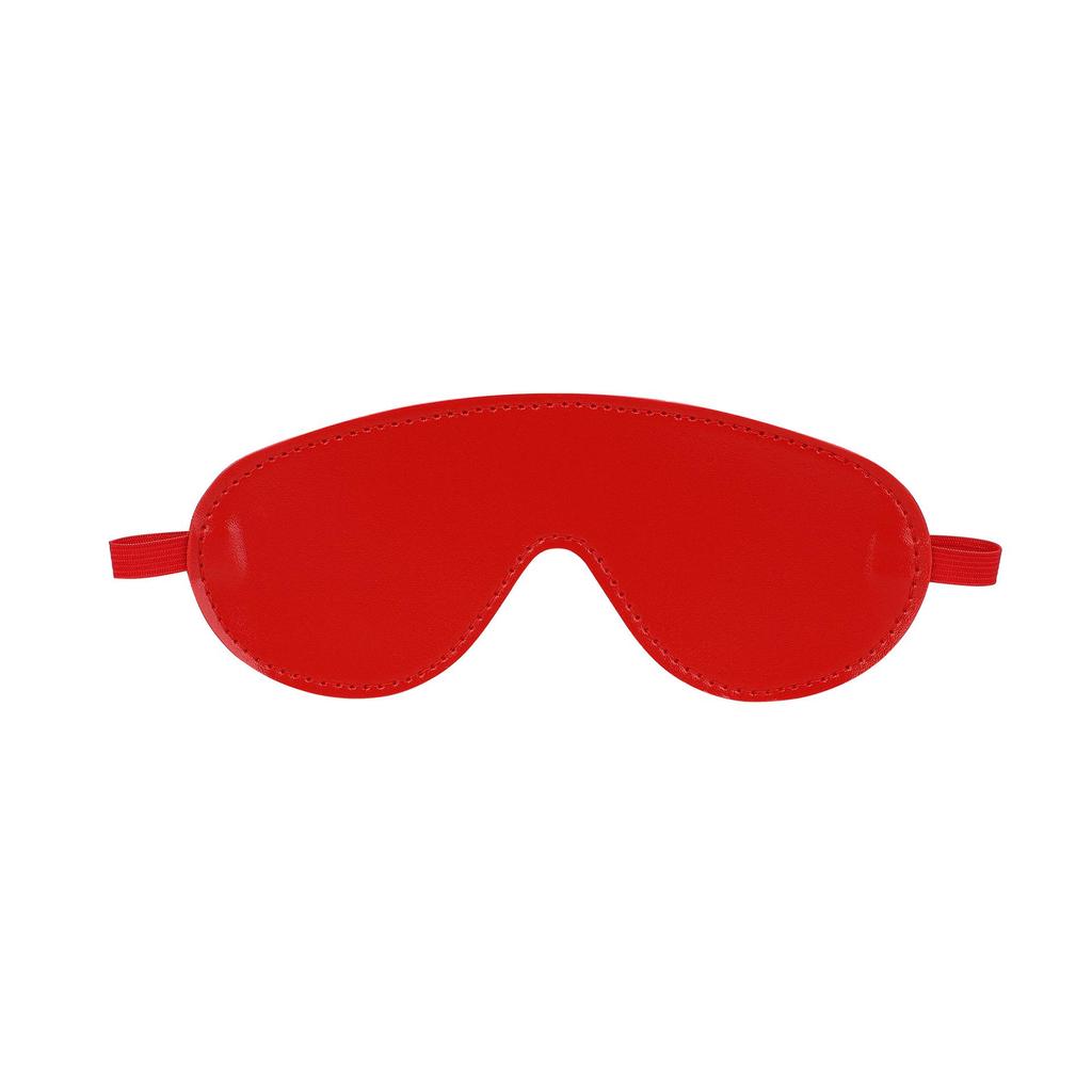 Blackout Leather Eye Mask: Erotic Sleep Mask & Adult Toy for Men and Women
