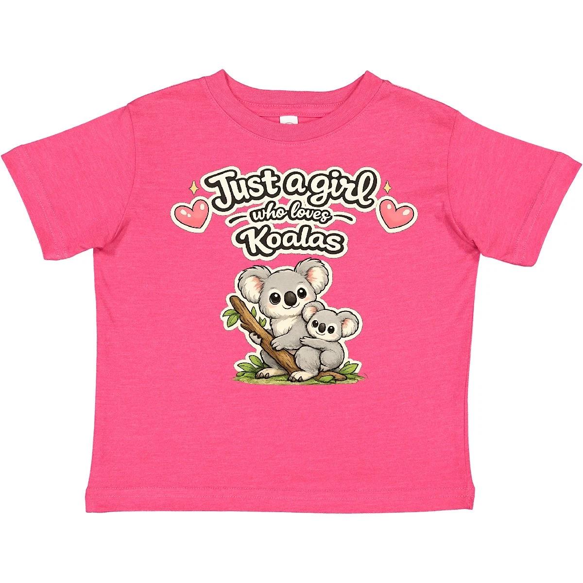 

Inktastic Just A Girl Who Loves Koalas Shirt Toddler kids boys T-Shirt Heart Child Kid 120