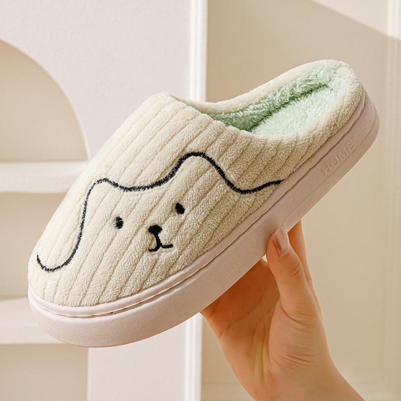 2025 new cotton mop winter home indoor thickened warm non-slip breathable cotton slippers autumn and winter