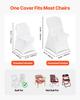 30 Pcs White Chair Covers, Polyester Spandex Chair Cover, Stretch Slipcovers for Wedding Party Dining Banquet Flat-Front Chair Covers, Fits Chair