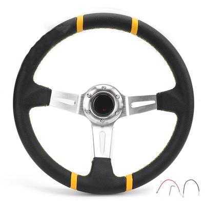 14in 35cm Steering Wheel Hand Sewing Racing Style for Automobile Modification Upgrade