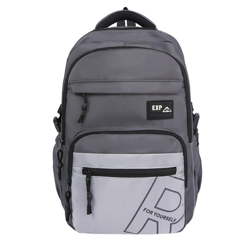Contrasting Big Capacity Color Backpack With Letter Printing Design For Daily