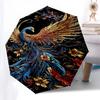 1pc Phoenix FlowersOpen/Close Umbrella-Windproof, Compact Travel Umbrella, Sturdy 8-Rib Shaft, Outdoor Accessory1211