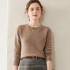 Women's Plus Size Round Neck Cashmere Sweater - Short Style, Thickened Knit Base Layer for Autumn & Winter, 2025 Edition.