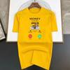 Oversized Hip-Hop T Shirts Cute My Money Calling Mobile Harajuku Bear Print Tee Regular Mens Tops Quality Rapper Tshirt