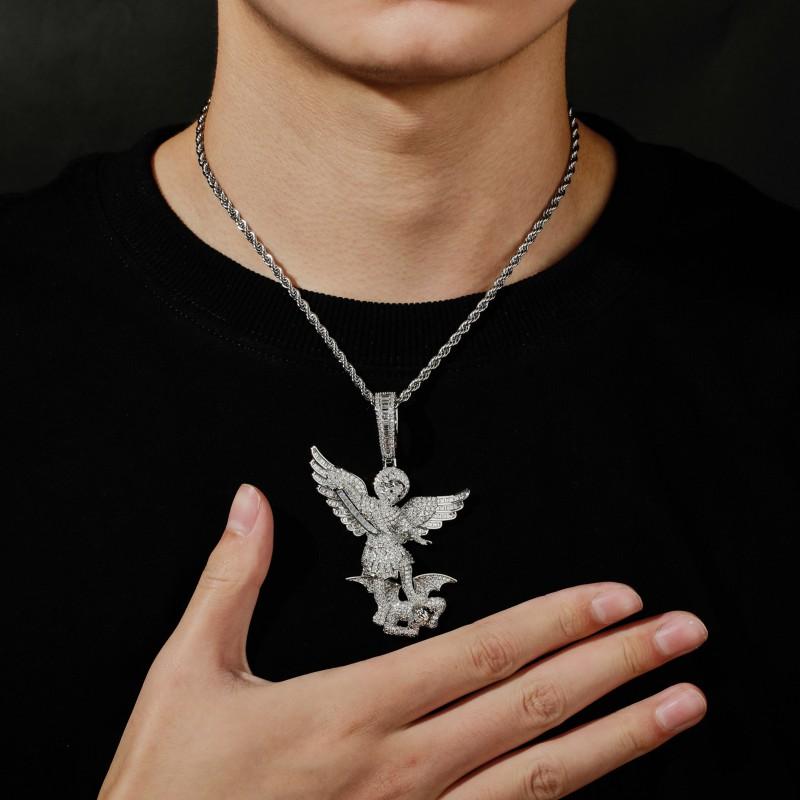 Angel Pendant Necklace Classic Unique Gold Plated Jewelry