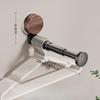 Clothes Spacesaving Drying Telescopic Foldable Rack With Suction Cup Installation Heavyduty Metal Blackwhite Indoor Hanging Bar Wallmounted