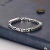 2026 Retro Old Personality Safe Pattern Couple Bracelet Retro Pure Hand-woven Bracelet Fashion Jewelry