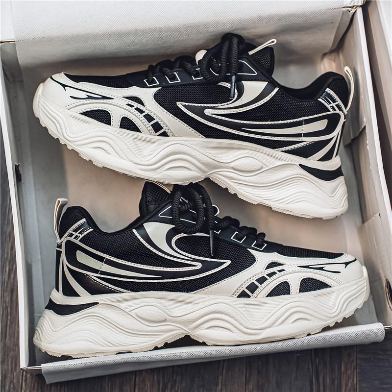 

Summer breathable mesh sneakers men s soft-soled shock-absorbing and wear-resistant lightweight casual running shoes trendy dad shoes 39