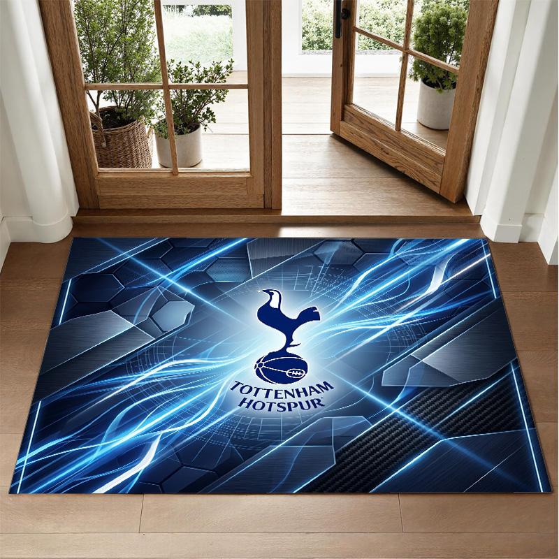 Tottenham Hotspur Tasarımlı Kristal Kadife Halı Yatak Odası Girişi İçin Yumuşak Dekoratif Mat