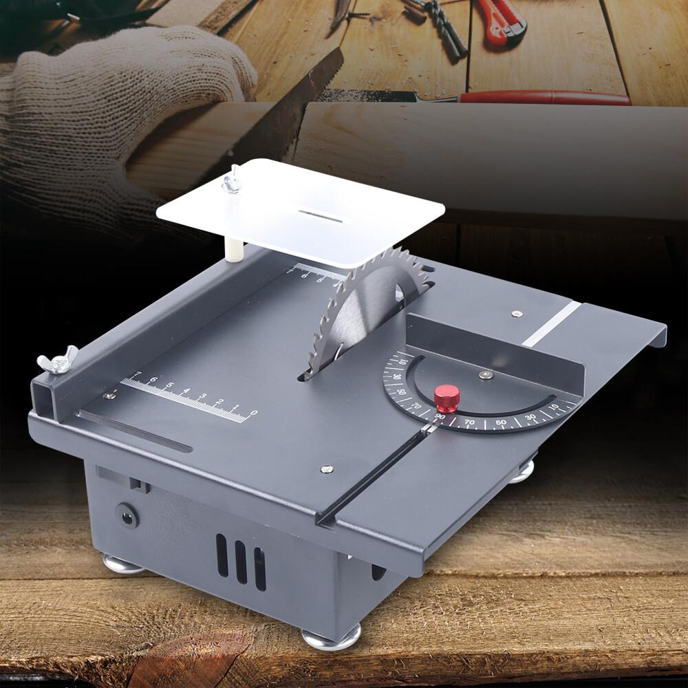 24V Mini Table Saw Electric DIY Double Label Woodworking Model Cutting Bench Saw 7200RPM Anti-slip for Cutting Models/solid Wood