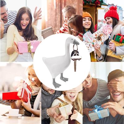 Magnet Goose Figure Model Multifunctional Cartoon Duck Figurine Creative Simulation Duck Decor for Keys Glasses Bells