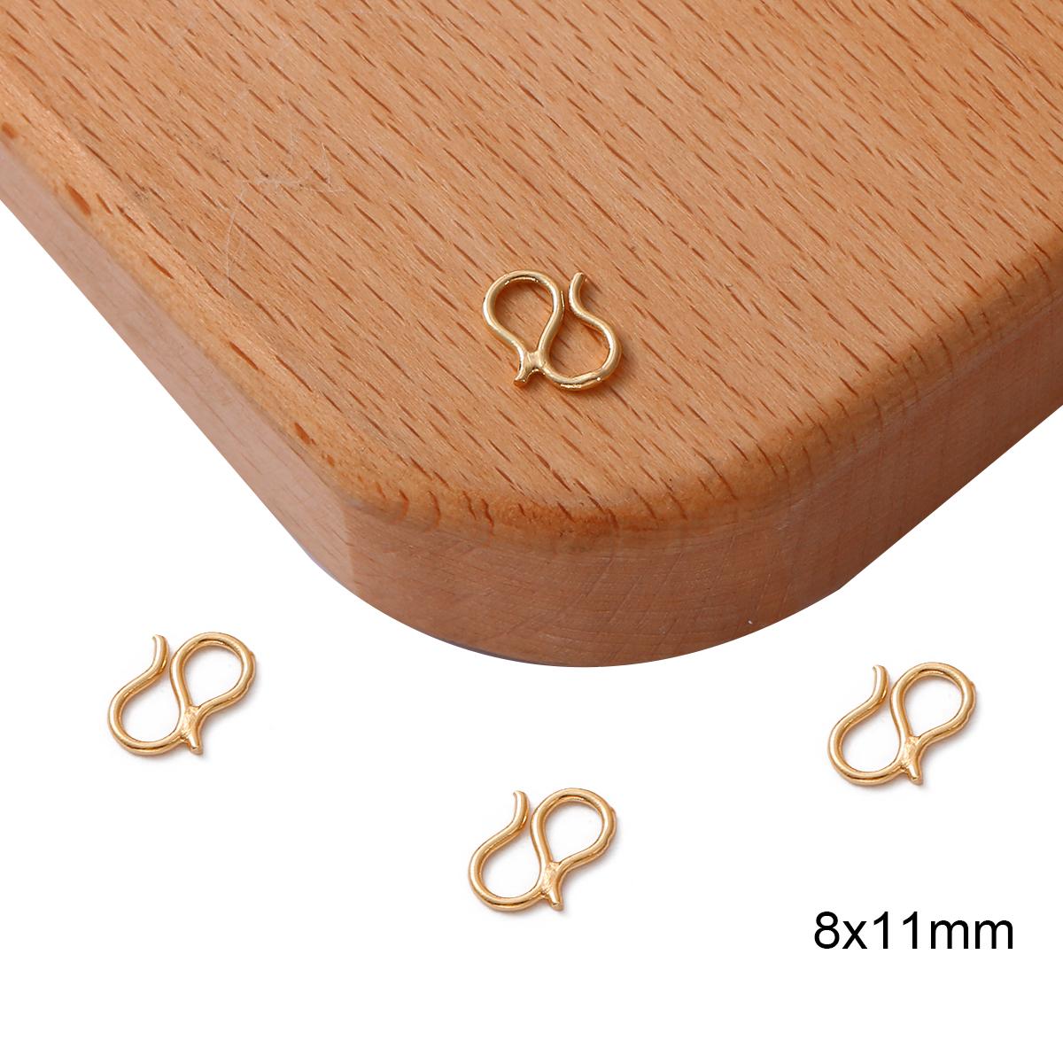 

10 шт. медные S-образные/W-образные застежки-пряжки для изготовления ювелирных изделий своими руками 04 8x11mm