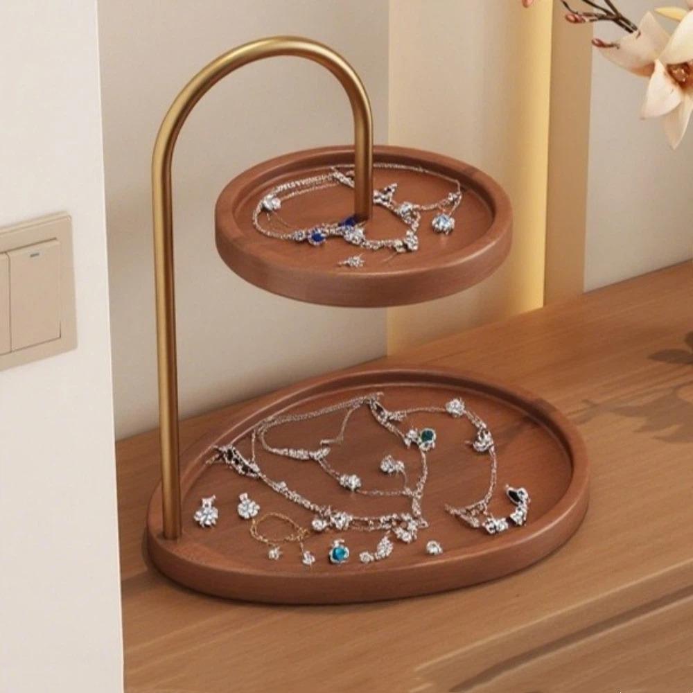 Vintage Jewelry Organizer Double Layer Key Rack Tray New Jewelry Display Stand For Jewelry