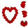 Ghirlanda a Forma di Cuore Romantica Ghirlanda per San Valentino Ghirlanda per Porta d'Ingresso per Anniversario Festa Matrimonio Finestra Festività Interno