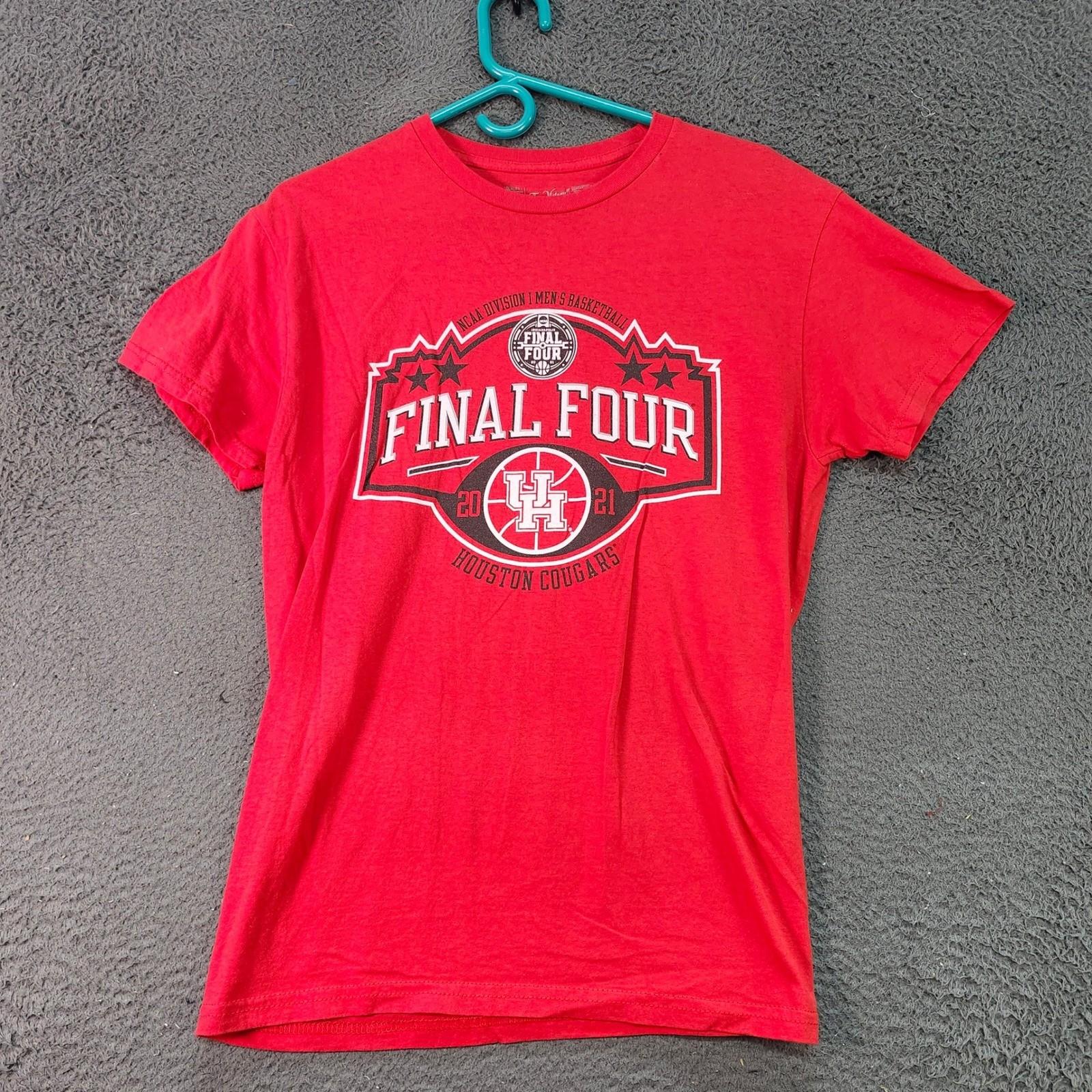 Houston Cougars Final Four NCAA Men s Basketball Red T Shirt Medium Unisex T-Shirt XXL