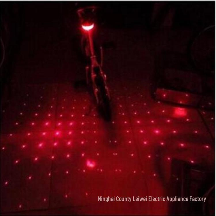 5-LED Laser Tail Light for Mountain Bike - Cycling Safety Accessory (No Packaging/Battery)