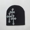 Y2K Kreuzstrickmütze Herbst Winter Street Unisex Warm Persönlich Vielseitig Nischen Beanies