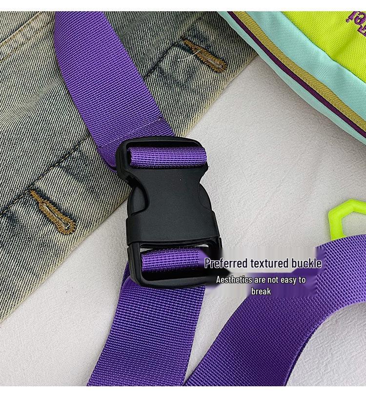 Women's Color Block Crossbody Chest Bag - Lightweight, Trendy for Outdoors & Cycling