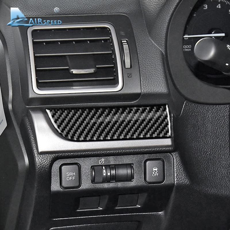 Real Carbon Fiber Sticker For Subaru Forester 2013 2014 2015 2016 2017 2018 Car Center Console Copilot Storage Box Interior Trim