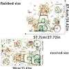 Cartoon Cat Flowers Potted Plants Wall Stickers Fake Windows Warm Bedside Bedroom Decorative Decal Stickers Wallpaper