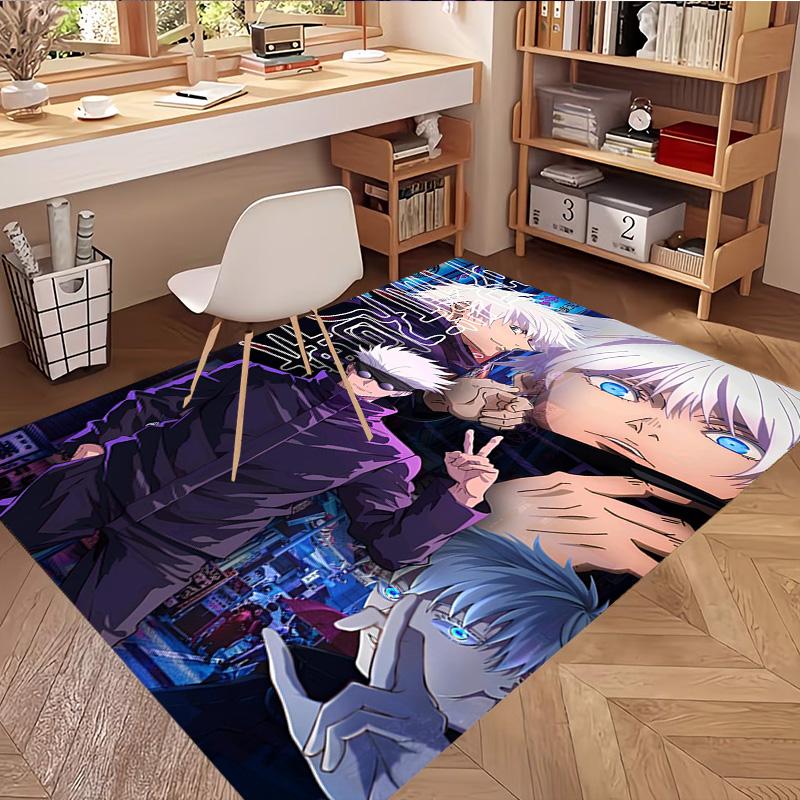 Jujutsu Kaisen Print Rug, Washable Floor Carpet, For Entryway Dorm Laundry Room Office Study, Home Decor Birthday Christmas Gift