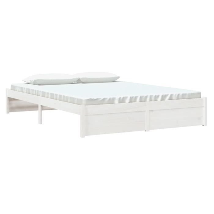 VidaXL Bed Frames White Solid Wood 150x200 Cm Extra Large 814955