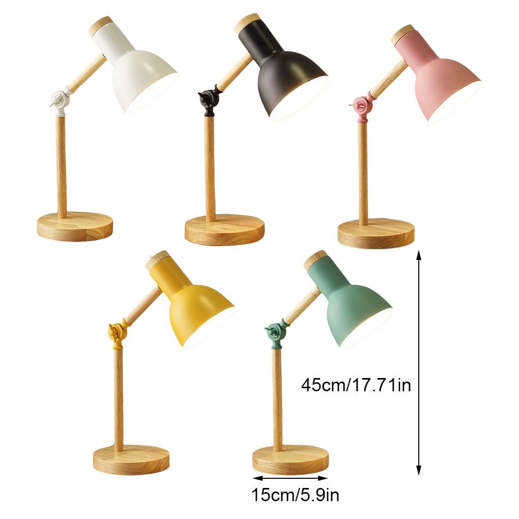Book Reading Table Light with Lampshade Adjustable 3 Colors Dimmable Nightstand Desk Lamp Lighting Tool Home Bedroom Office
