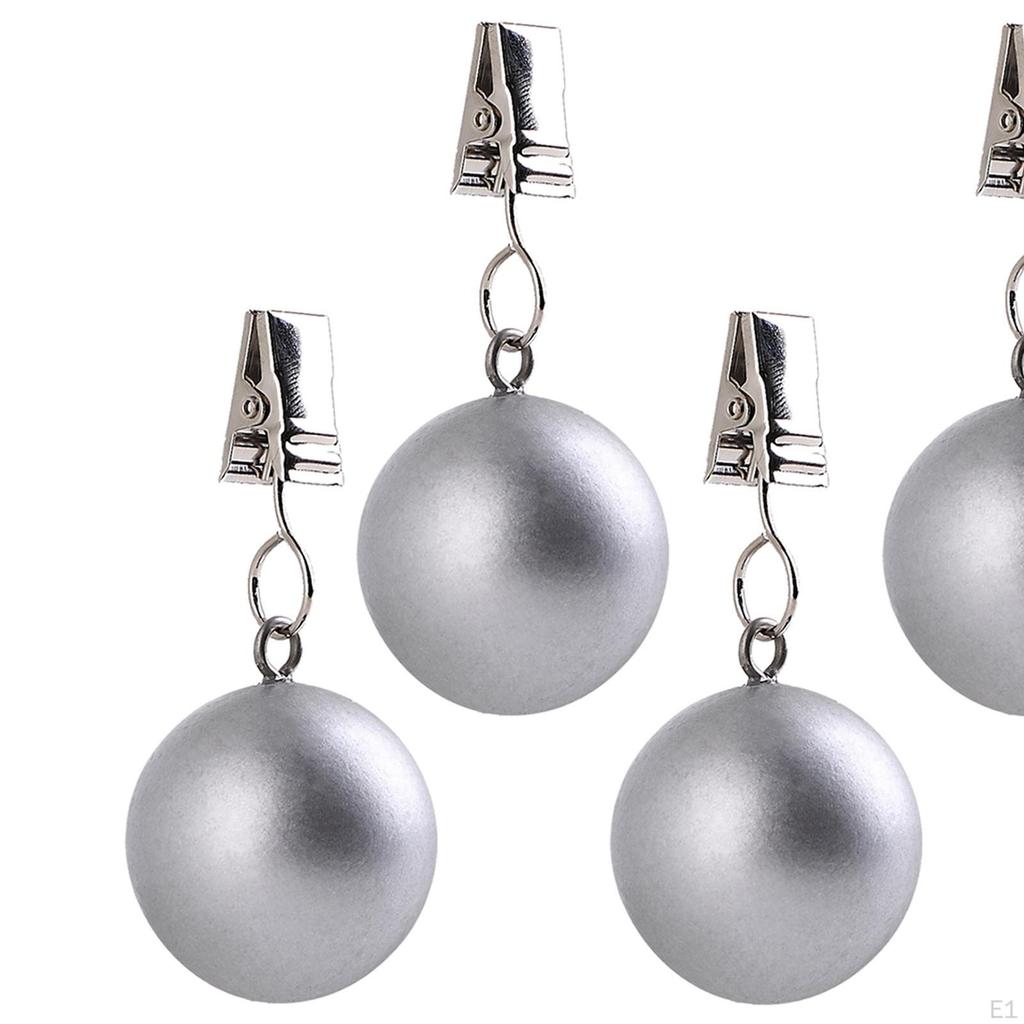 4x Curtain Weights Hangers Multipurpose Pendants Drapery for Garden Flag Table Cover Shower