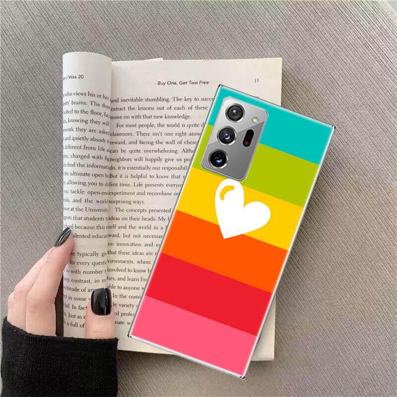 Rainbow Gradient Love Phone Case for Samsung A17 A37 A57 A07 A16 A26 A36 A56 A05S A15 A25 A35 A55 Galaxy A03 A13 A23 A33 A53 A50
