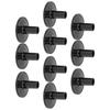10PCS Black Drum Cymbal Sleeves Plastic Drum Accessories  For Drum Stands