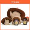 Cartoon My Neighbor Totoro Small Resin Sculpture With Straw Hat For Miniature Landscaping And Gift Use